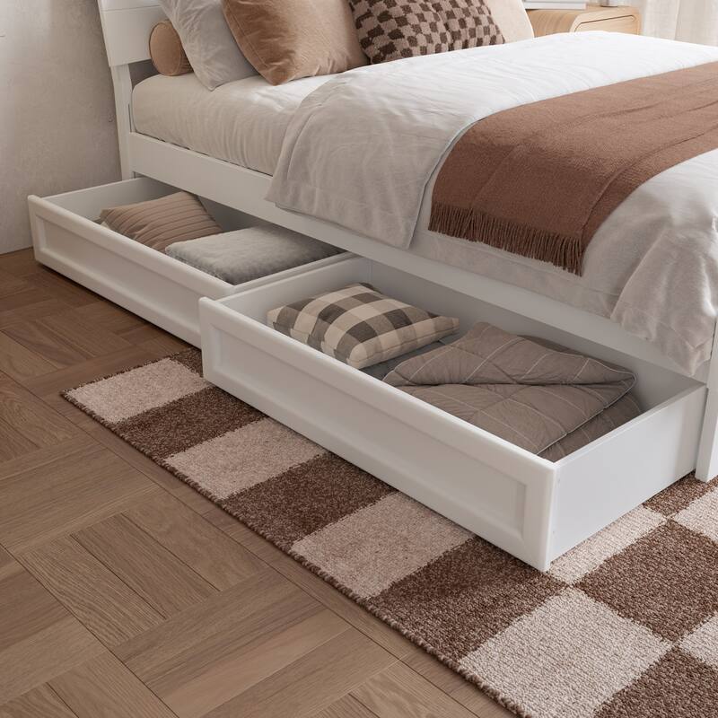 Phoenix Wood Platform Bed with Storage Drawers