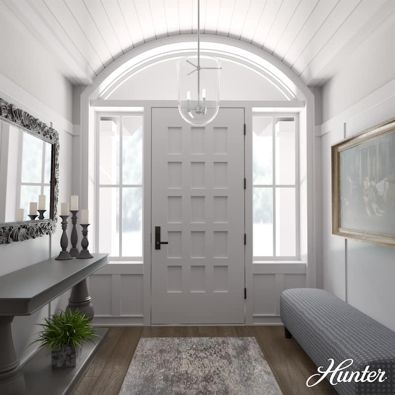 Hunter Sacha 3-Light Pendant - Entry, Dining Room, Kitchen Island - Transitional, Contemporary