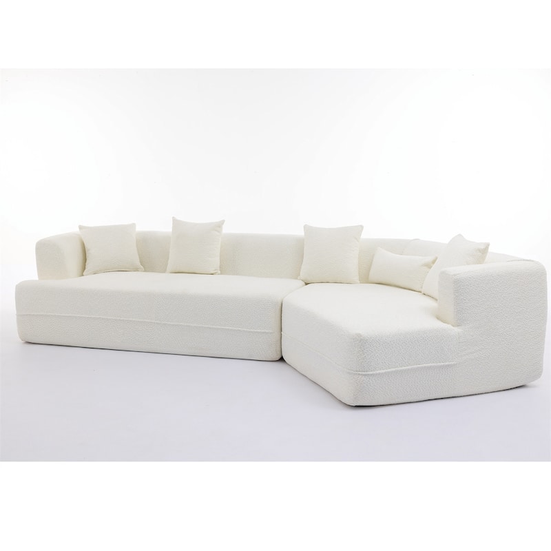 Upholstered Living Room Sectional Sofa, Modern Minimalist Style Couch