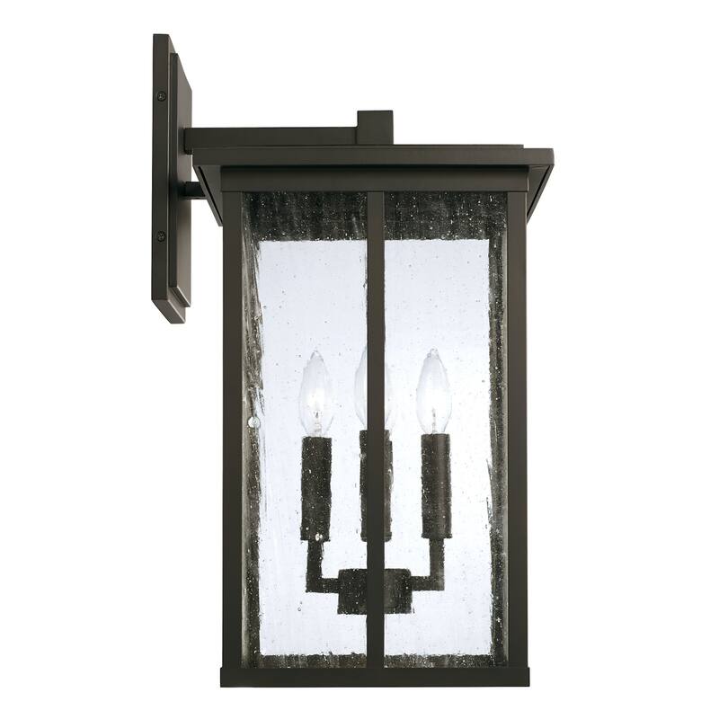 Barrett 11.5" 4-light Outdoor Wall Lantern w/ Antiqued Glass