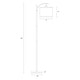 preview thumbnail 6 of 7, Brightech Montage 62 in. Mid-Century Modern LED Super Bright Floor Lamp with Beige Fabric Drum Shade