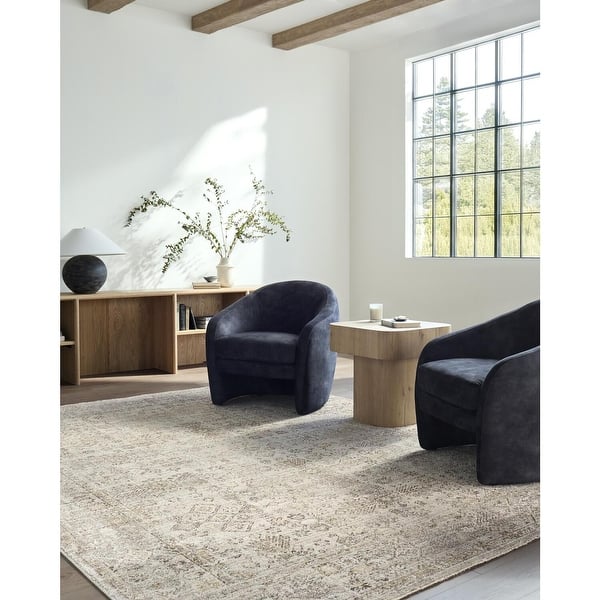 slide 2 of 10, Galey Alix x Livabliss Myrtle Avenue I Vintage Medallion Area Rug Taupe - 5' 3" x 7' 7"