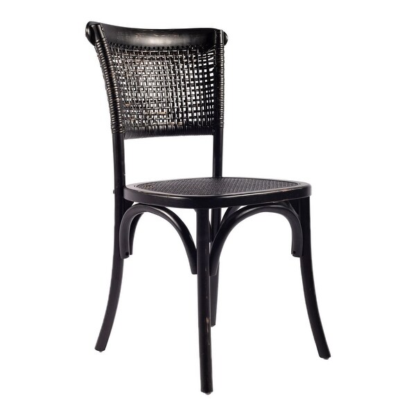 black rattan dining chairs