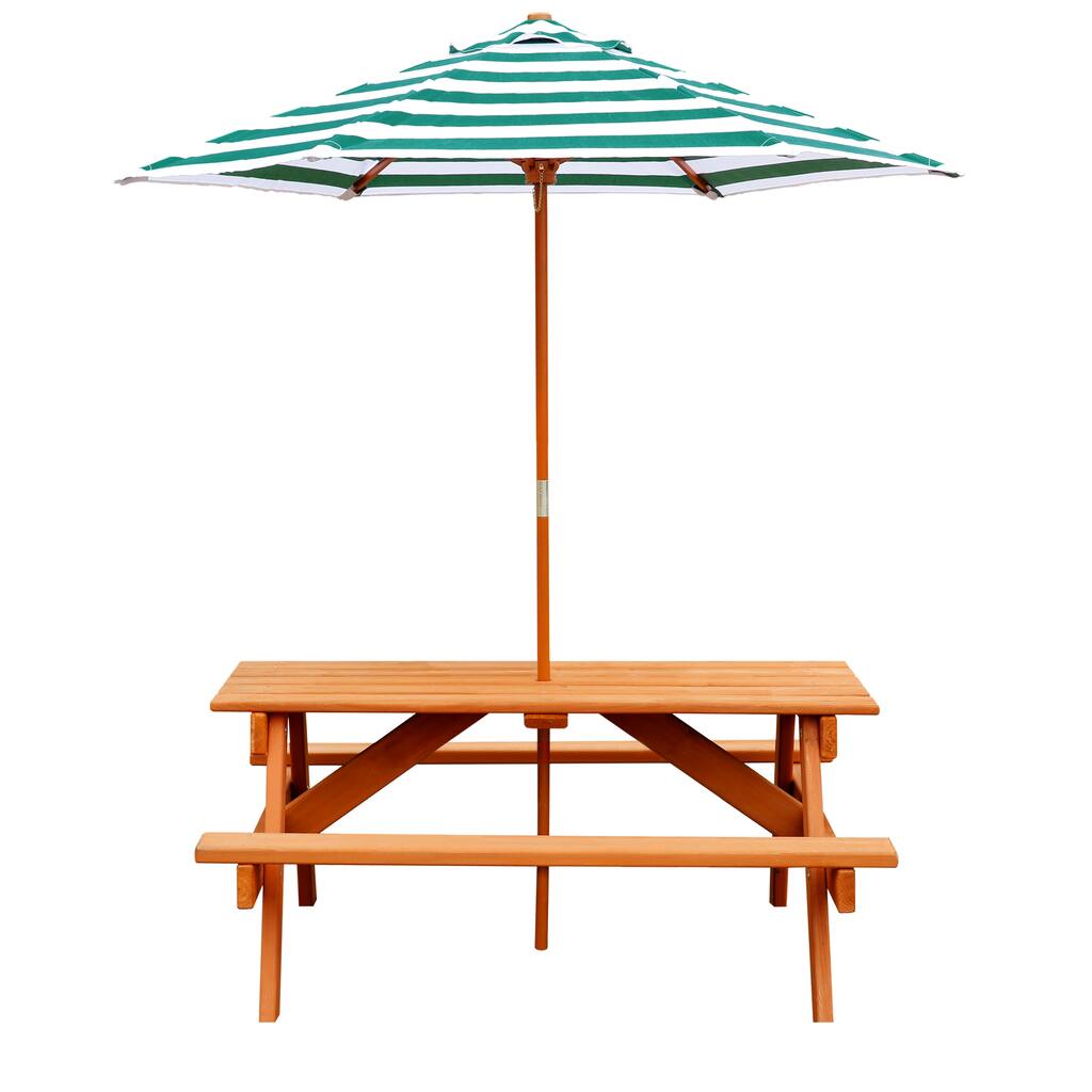 Gorilla Playsets Children's Picnic Table with Umbrella