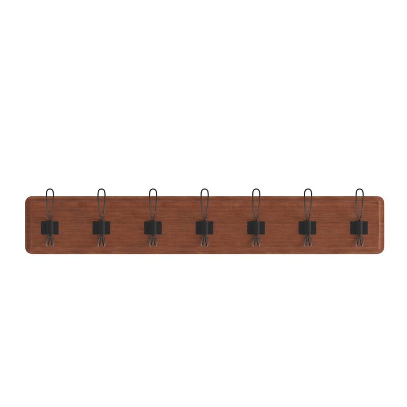 Wall Mounted Storage Rack with 7 Hooks