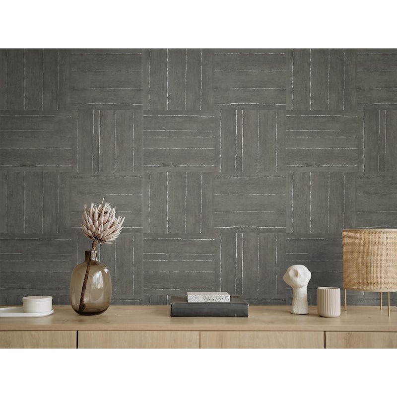 Seabrook Designs Plaza Geometric Non-Woven Unpasted Wallpaper