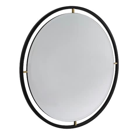 Carbon Loft Floating Round Wall Mirror