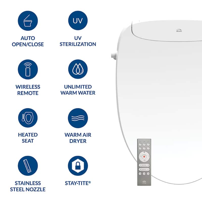 Bemis HV5000E Haven Elongated Smart Bidet Seat - White