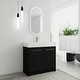 preview thumbnail 17 of 76, Plywood Freestanding Bathroom Vanity in Black Chestnut with Integrated Resin Sink