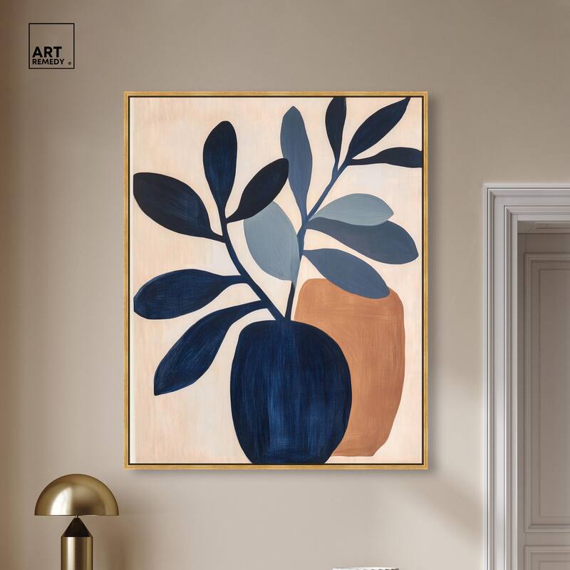 Blue Matisse Jar I Canvas by Art Remedy