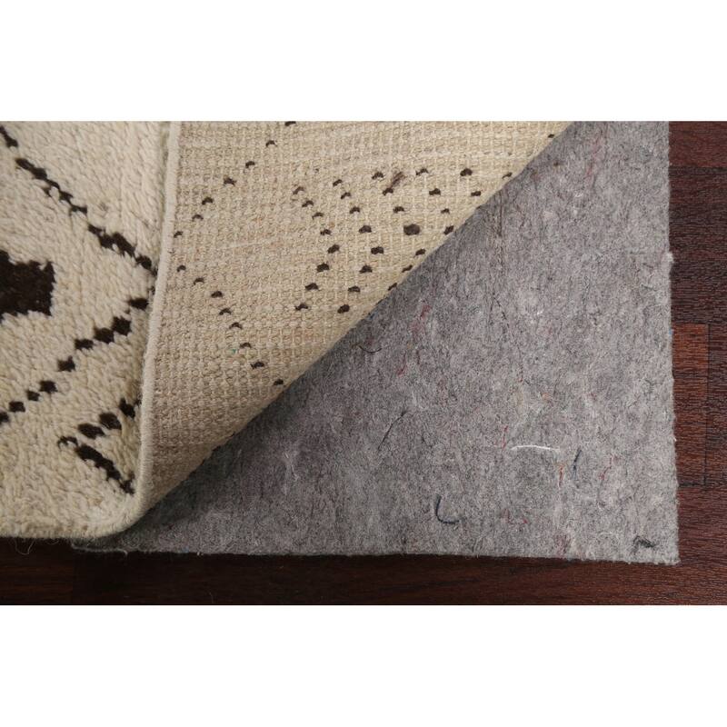 Trellis Tribal Moroccan Oriental Runner Rug Hand-knotted Wool Carpet - 2'6" x 10'8"