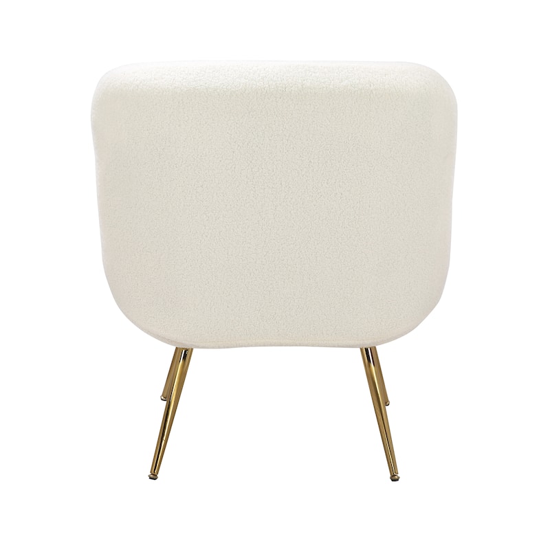 Porthos Home Quinn Accent Chair with Footrest and Pillow, Fabric Upholstery, Gold Legs