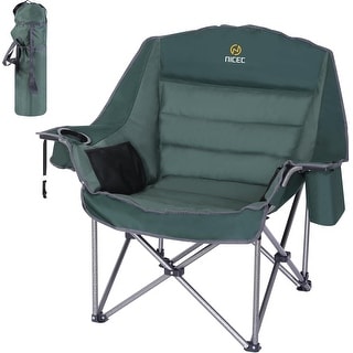 2 Camping Chairs, Oversized XL Padded Camping Chair, Outdoor Chair, Lounge Chair, Wide&Thick
