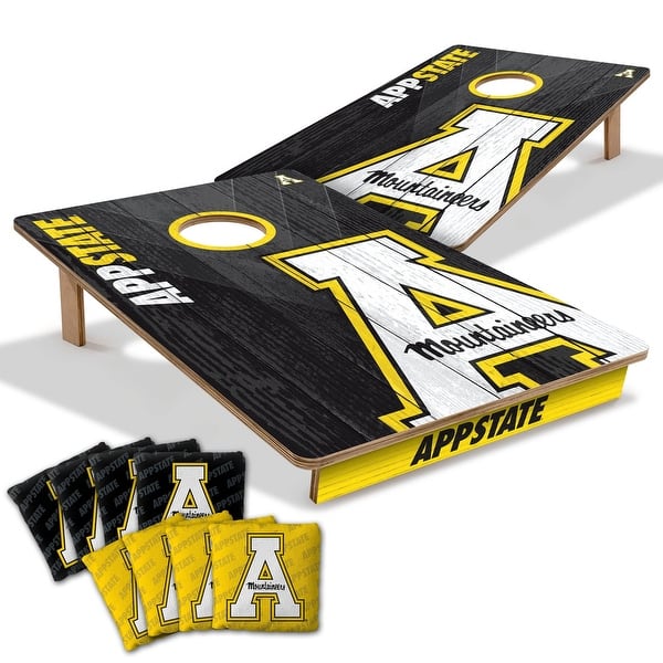 slide 2 of 7, Appalachian State Mountaineers NCAA Tailgate Cornhole Board Set Include Carrying Case