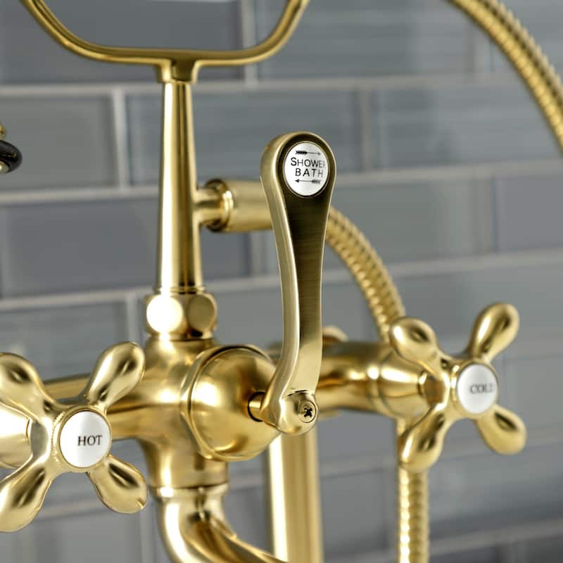 Kingston Brass Aqua Vintage Deck Mounted Clawfoot Tub Filler with