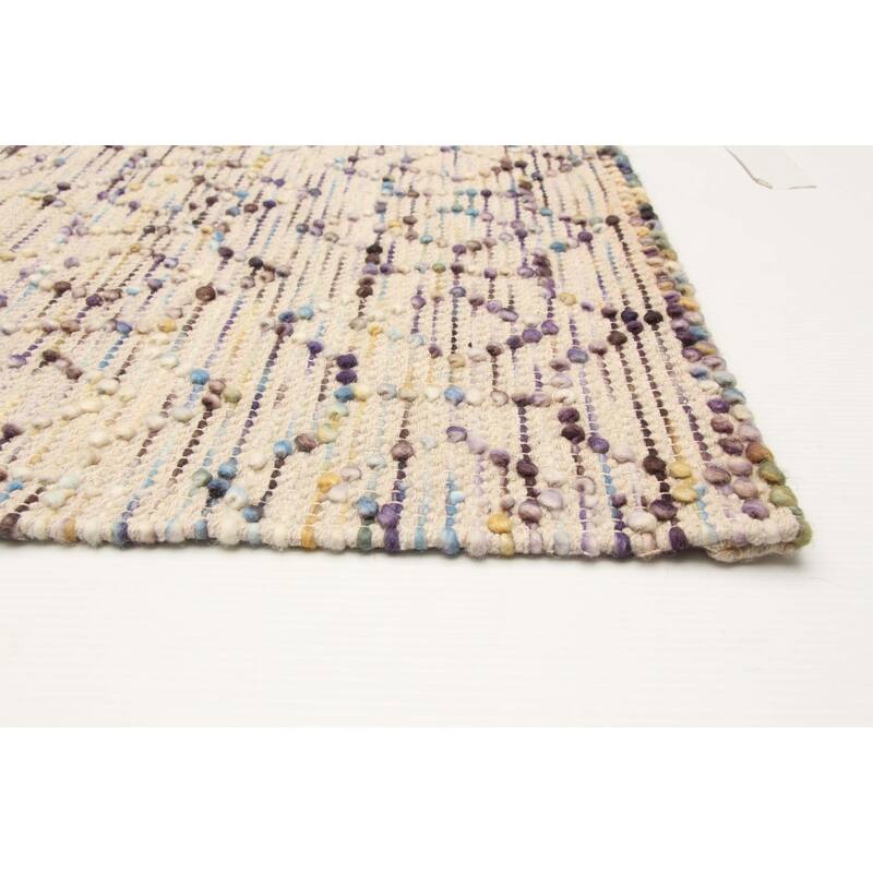 ECARPETGALLERY Braid weave Sienna Cream Wool Rug - 4'11 x 7'8