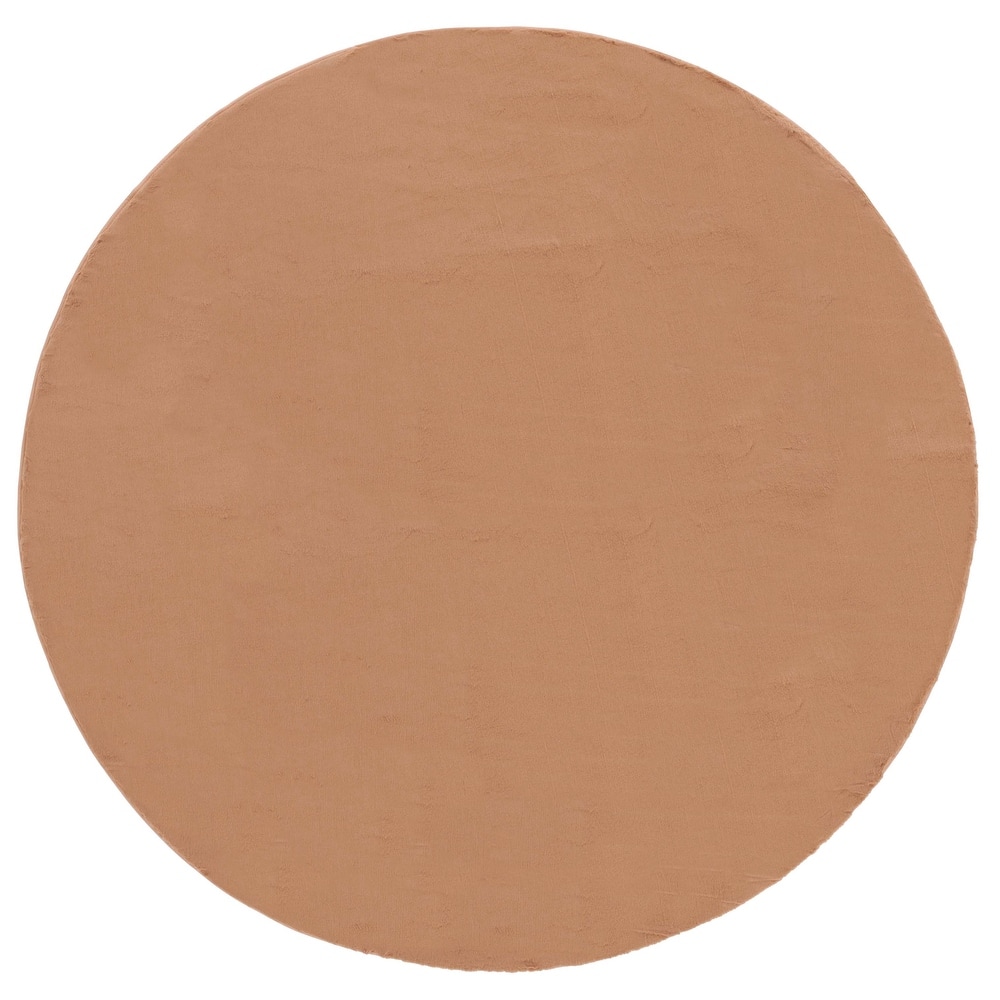 SAFAVIEH Faux Rabbit Auzinda Washable Fur Solid Shag Rug