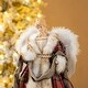 preview thumbnail 12 of 16, Glitzhome 16"H Faux Fur & PVC Christmas Standing Angel Tree Toppers