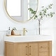 preview thumbnail 8 of 32, Vera Rectangular White Composite Stone Console Bathroom Vanity Sink