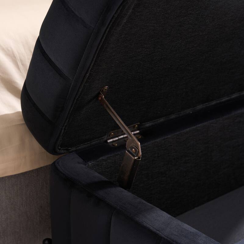 49.2"W Modern Storage Bench,Bedroom Ottoman Bench with Metal Legs