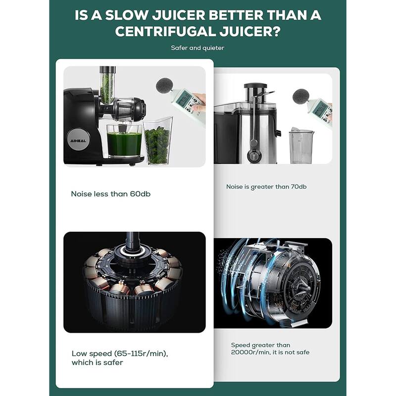 Juicer Machines, Celery Slow Masticating Juicer Extractor Easy to Clean