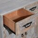 preview thumbnail 14 of 23, Gray Wood Intricately Carved Vintage Cabinet