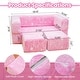 preview thumbnail 13 of 30, Grondin Kids Modular Loveseat with Ottoman, Convertible Sofa Bed with Sherpa Upholstered and Density Sponge Padding