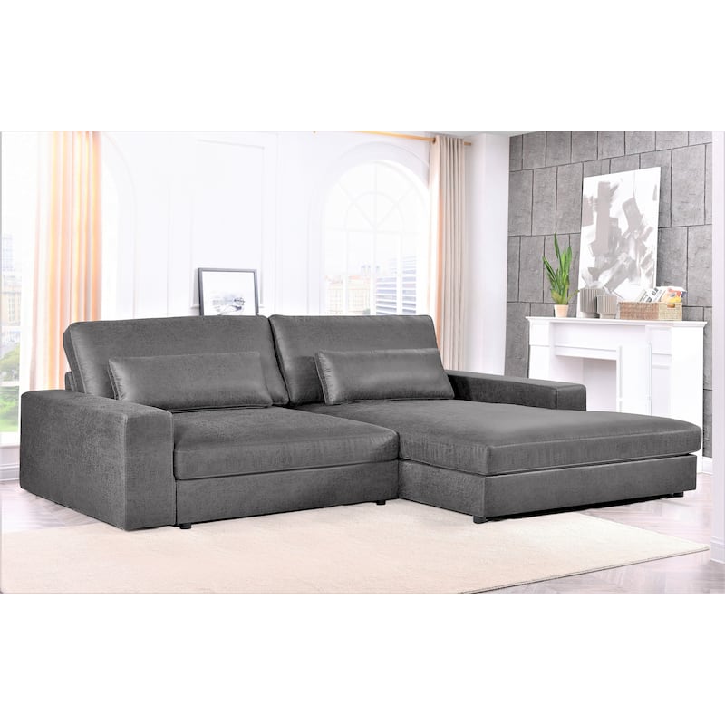 US Pride Furniture 105.52 inch Oversize Facing Chaise Sectional Sofa