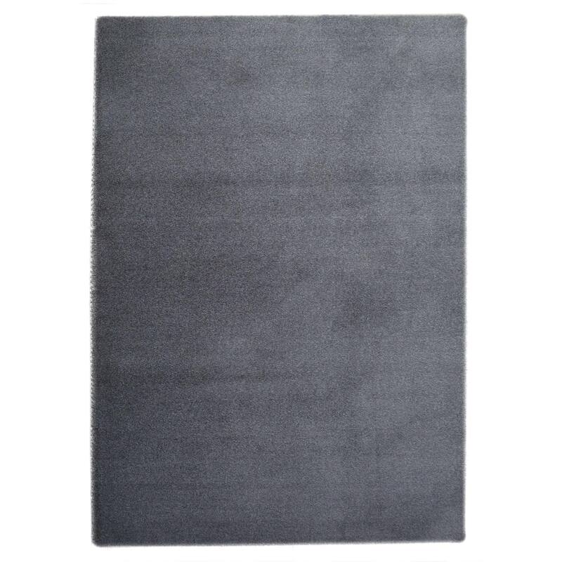 Emma Collection Thick Solid Color Area Rug - 5' x 7' - Gray
