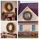 preview thumbnail 1 of 8, National Tree Company 48 in. Wintry Pine® Wreath with 22 Cones, 44 Red Berries, Snowflakes & 200 Clear Lights-UL-408 Tips