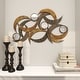 preview thumbnail 9 of 16, Beige Metal Abstract Home Wall Decor with Round Mirror Accents