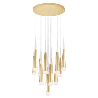 Franco Home LED Pendant Andes Gold Leaf - Exact Size