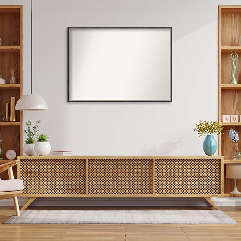 Theo Narrow Non-Beveled Wood Framed Wall Mirror
