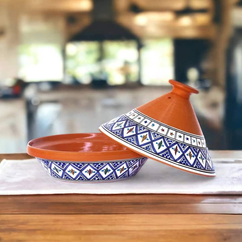 Kamsah Bohemian Supreme Medium Tagine - Handcrafted Ceramic Pot