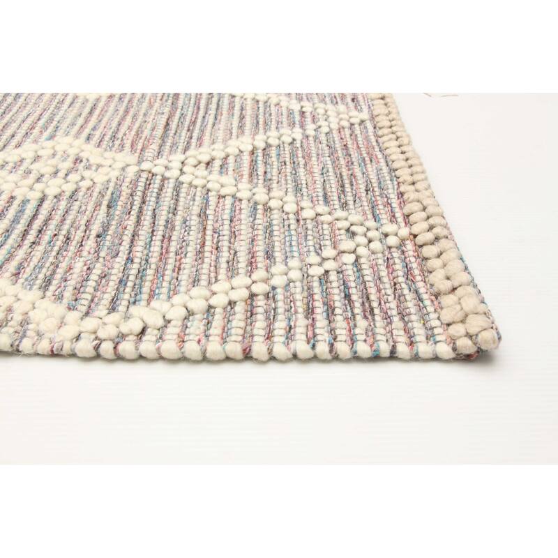 ECARPETGALLERY Braid weave Sienna Grey Wool Rug - 5'0 x 8'3