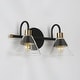 preview thumbnail 14 of 22, Petia Modern Contemporary Black Bathroom Vanity Lights Dimmable Wall Sconces 2 Lights - L 13.8''