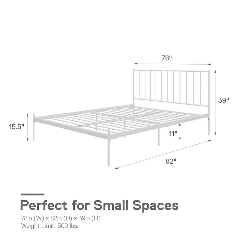 RealRooms Ares Adjustable Height Metal Bed Frame