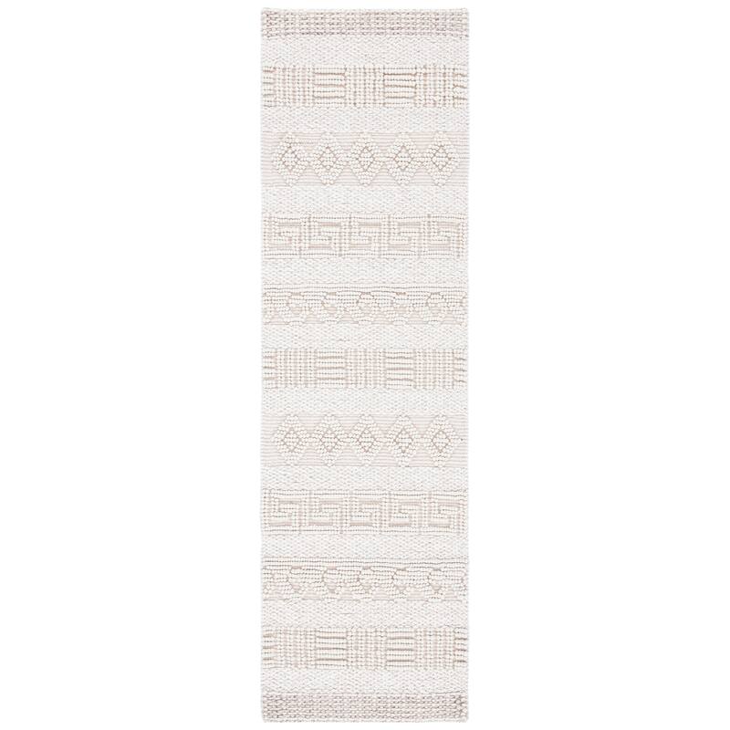 SAFAVIEH Handmade Natural Fiber Scarlet Stripe Wool Rug