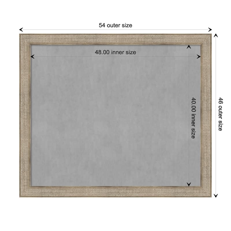 Amanti Art Trellis Silver Framed Magnetic Board - Board Size 48x40