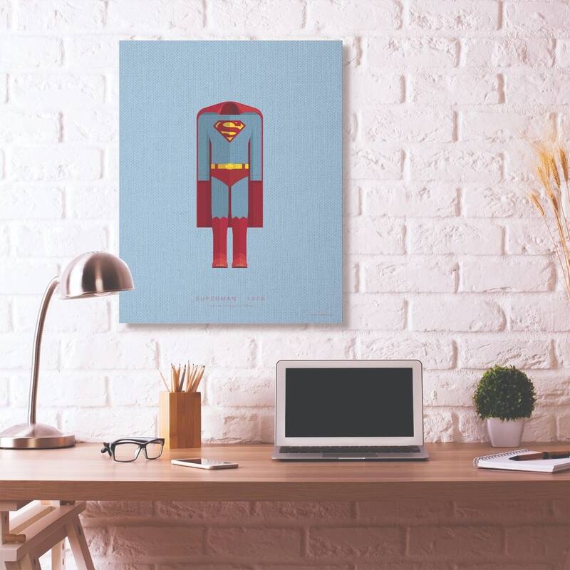 Stupell Superman Famous People Characters Fashion Design Canvas Wall Art, Proudly Made in USA
