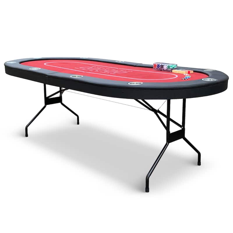 Hathaway Fourth Street Folding Texas Holdem' Table - Red