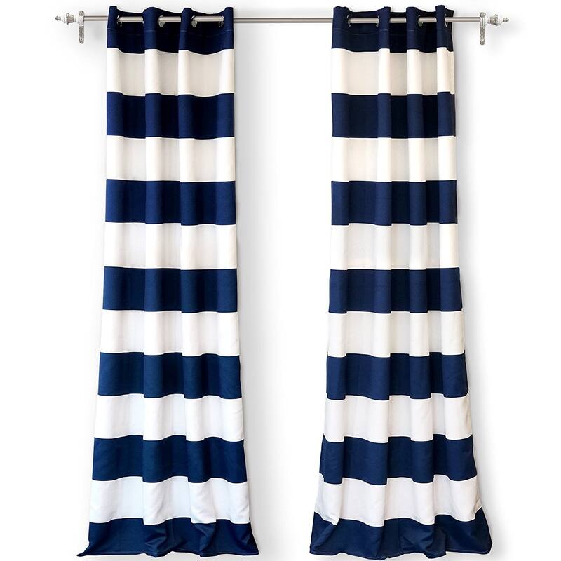 DriftAway Mia Stripe Room Darkening Curtain Panel Pair
