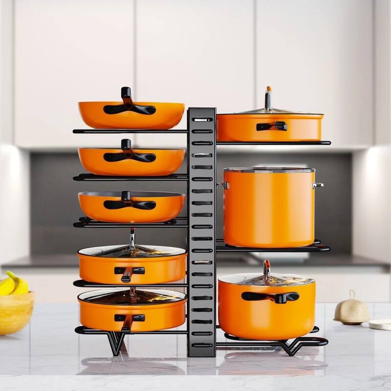 Metal Pull-Out Cabinet Organizer, No-Tool Sliding Shelves for Kitchen