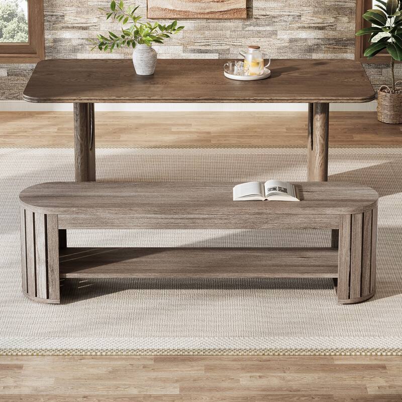 Wood Dining Bench, Entryway Kitchen Seat, Dining/Living Room Home Office Accent Bench