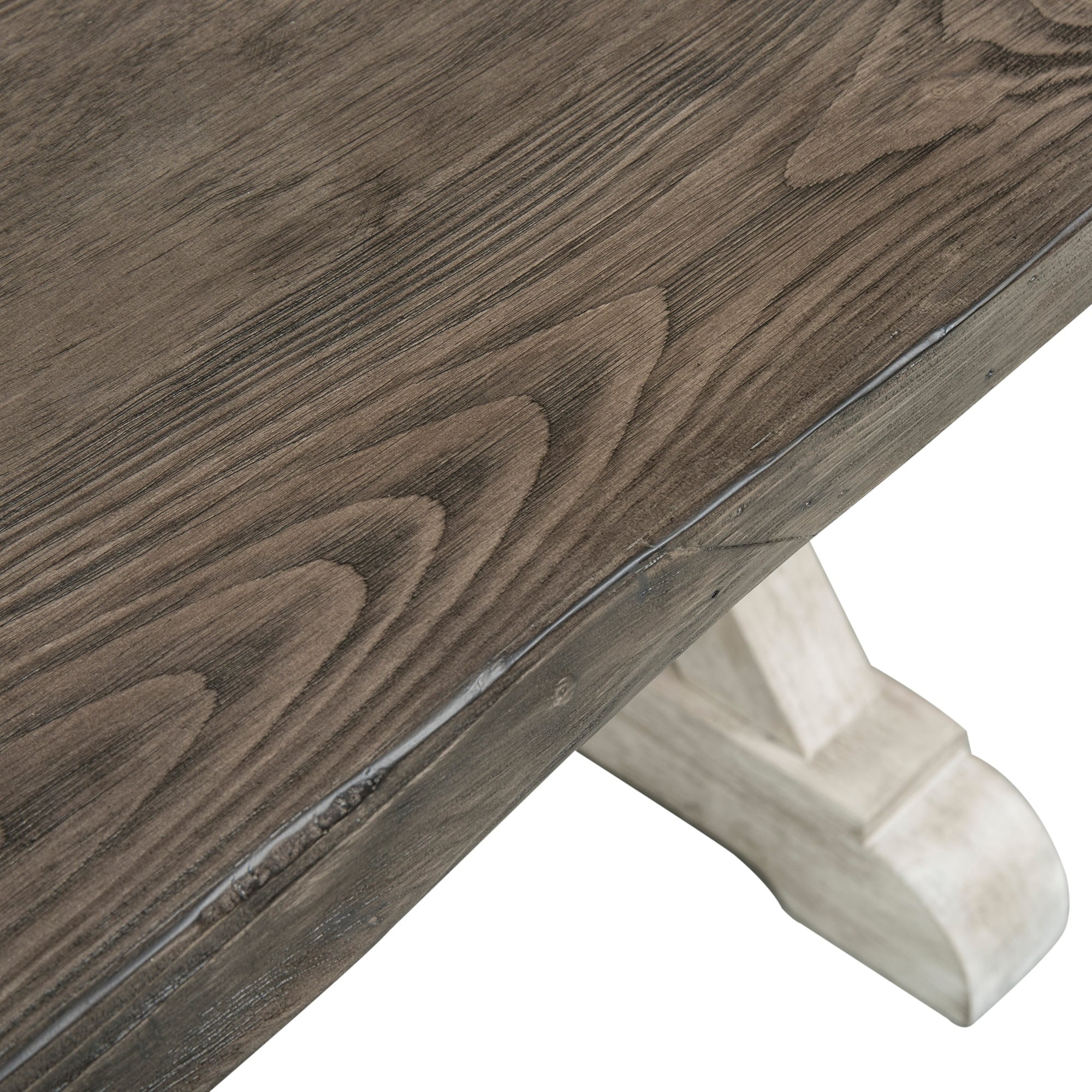 threshold trestle 60 inch table rustic