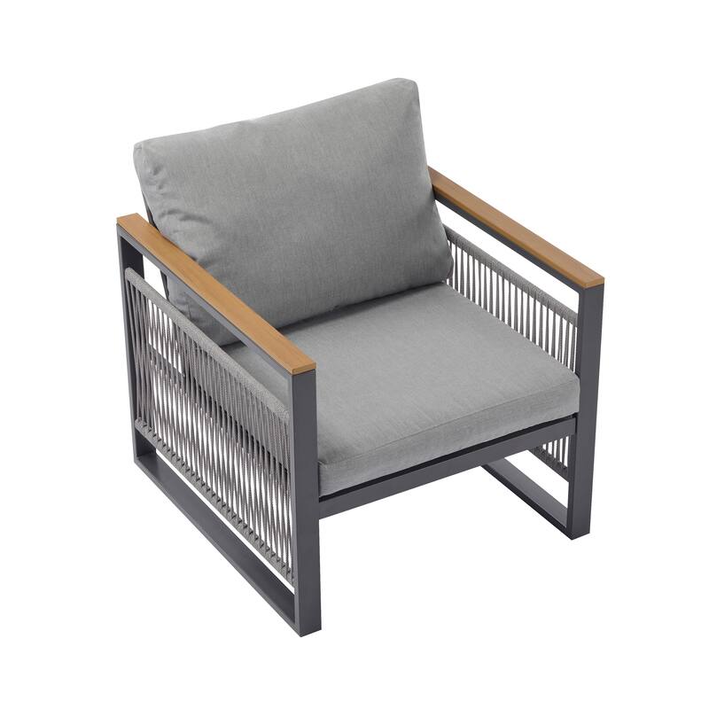 Christopher Knight Home - Lila 4-Piece Outdoor Metal Patio Chat Set