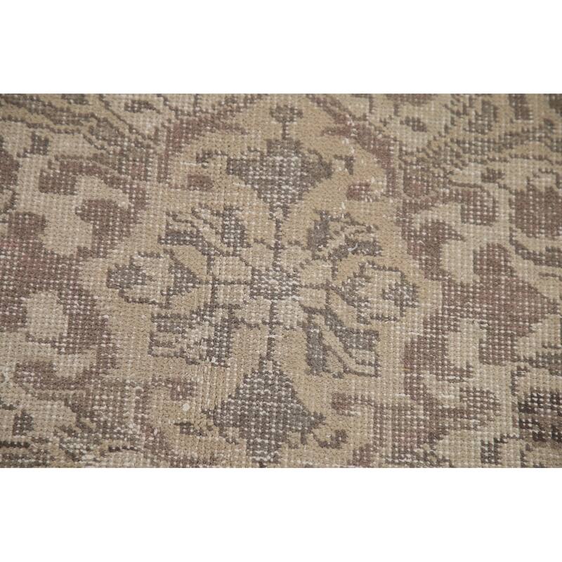 Hand Knotted Oriental 100% Wool Carpet Traditional Medallion Beige & Ivories Tabriz Area Rug - 12' 6'' X 9' 6''