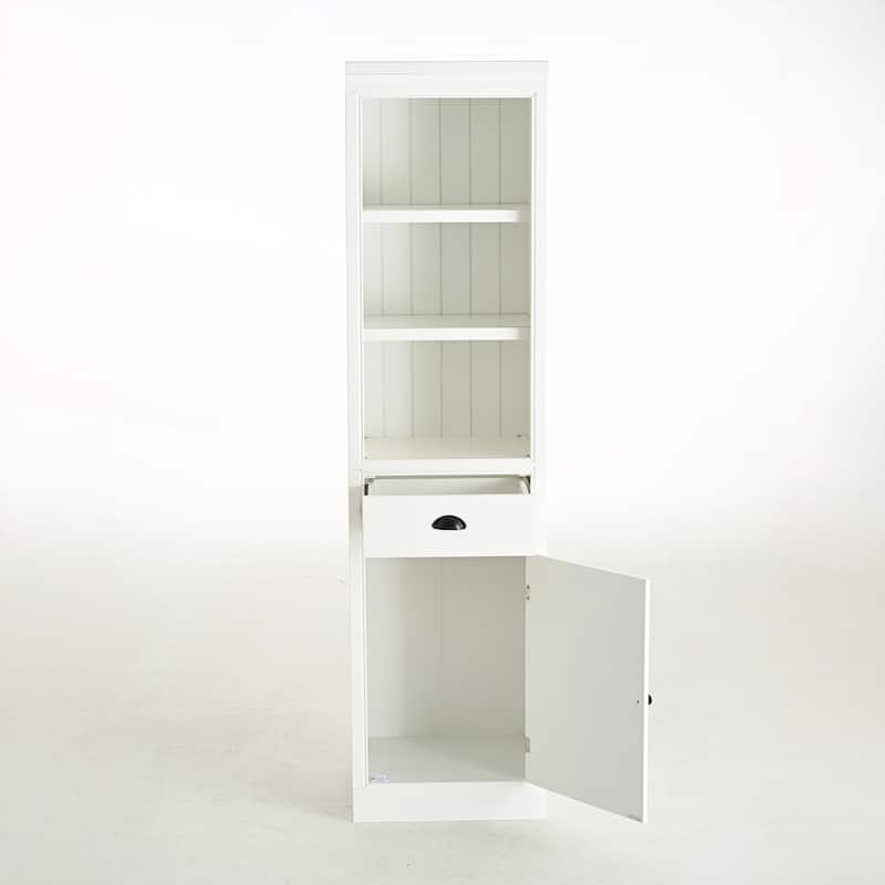 75IN Tall Retro Style Display Shelf with Cabinet