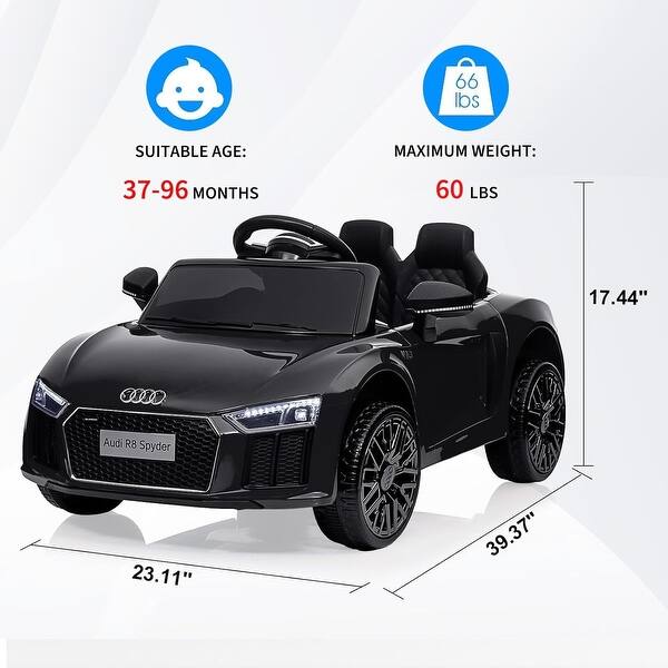 dimension image slide 4 of 6, Ride Car for Kids, 12V Power Battery Electric Vehicles for 4-8 Toddlers
