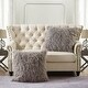 preview thumbnail 60 of 77, Karenne FauxFur Throw Pillow Covers (Set of 2), NO INSERT 26" x 26" - Grey
